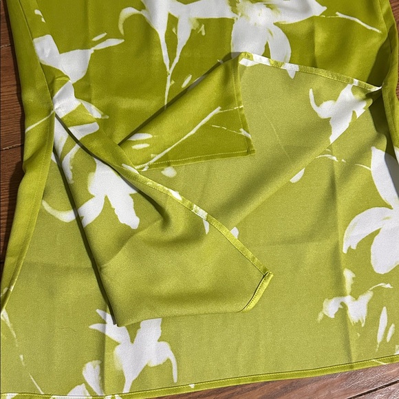 Calvin Klein Lime Green Floral Skirt - Picture 5 of 11